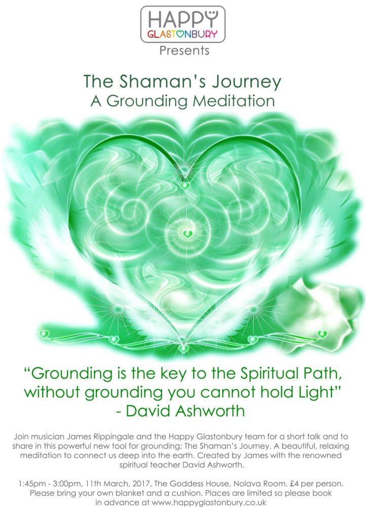 The Shaman's Journey Happy Glastonbury Event Flyer